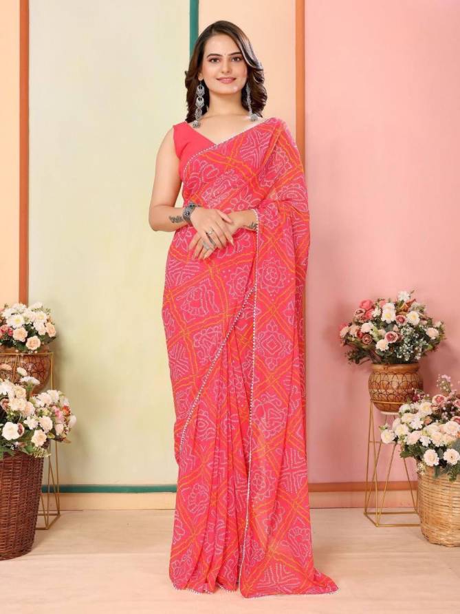 SF 745 Printed Georgette Readymade Sarees Wholesale Price In Surat